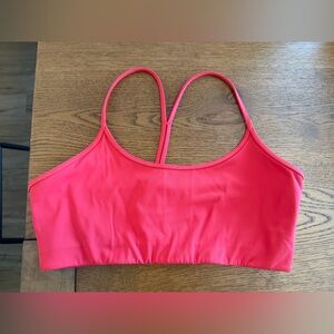 Red sports bra